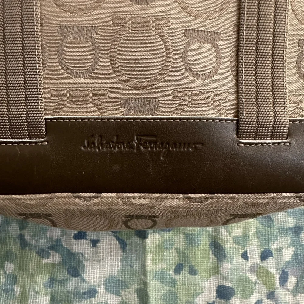 Salvatore Ferragamo Gancini Canvas Tote - Picture 2 of 10